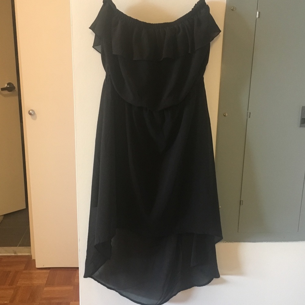🆕 Mine Strapless High Low Black Dress
